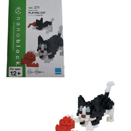 Nanoblock Min Block Playing Cat,Collection Animals in Action Series Age12+ - SmarToys.co