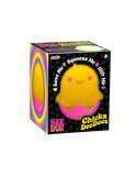 NeeDoh Chicka DeeDoos Stress Squeeze Toys Complete Gift Set Party Bundle - 3 Pack Neon Yellow/Pink/Blue