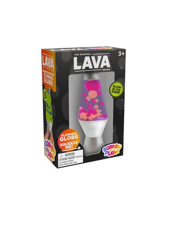LAVA SQUISH-N-FLOW Fidget Squeeze Dollhouse Miniature Glow Lamp Desk Toy