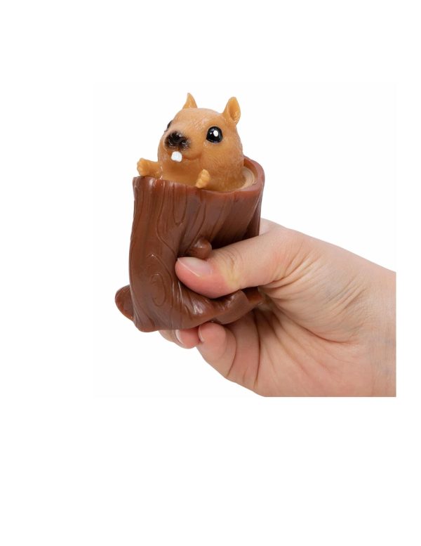 Schylling Nutty Squirrel Popper Toy Squeeze Sensory Toy