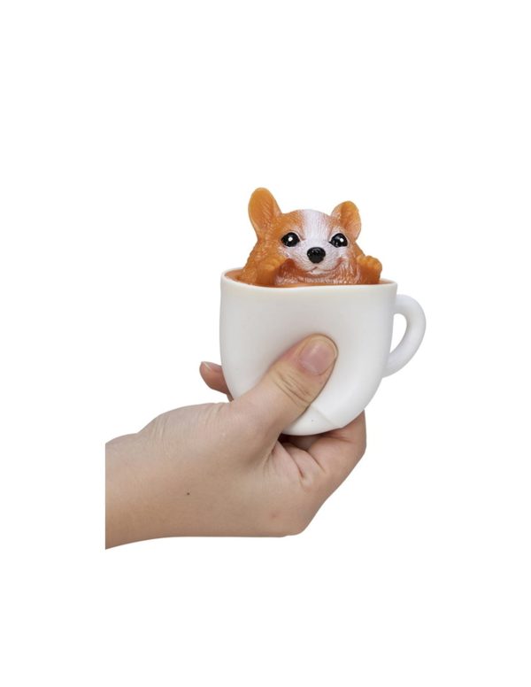 Schylling Squeeze Pup in a a Cup -Squishy Squeezy - Image 2