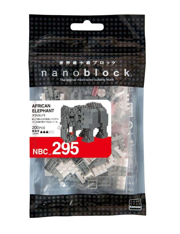 Nanoblock - Animals - African Elephant, Collection Series Building Kit