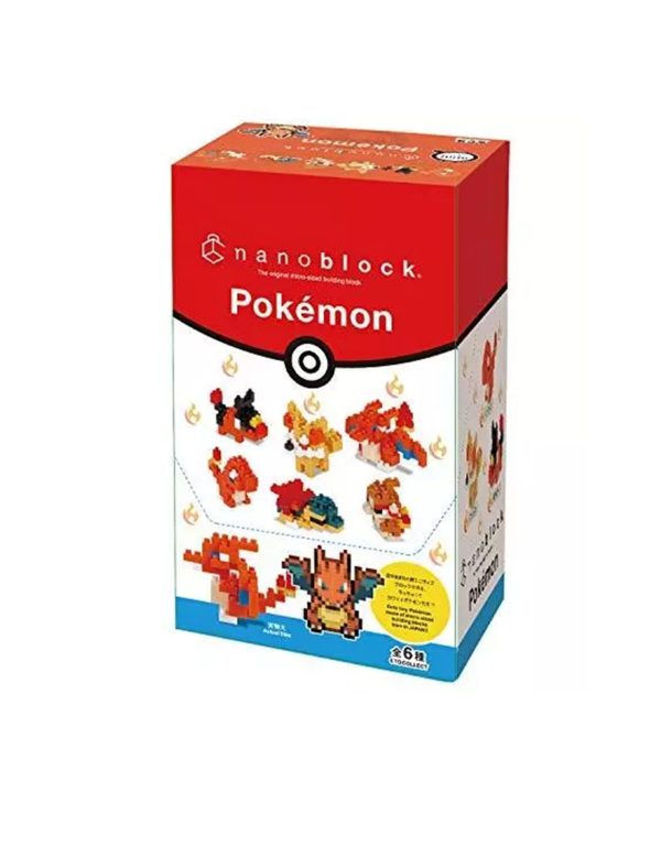 Nanoblock Pokémon Type Fire Set 1 (Blind Box Complete Set), Mininano Series Building Kit