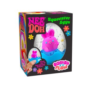 Nee Doh Squeezter Eggs –Squish N’ Flow Bunny Stress Ball Toy for Kids