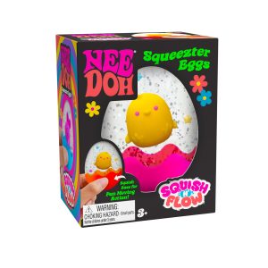 Nee Doh Squeezter Eggs – Squish N’ Flow Chiks Stress Ball Toy for Kids & Adults,