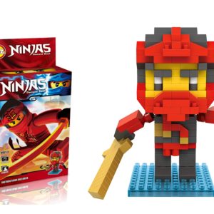 Loz Toys Ninja Mini Blocks Warrior Set"Red Kai Cole Zane