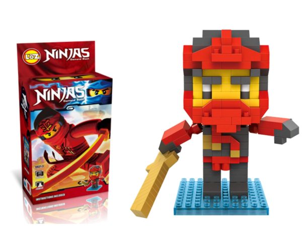 Loz Toys Ninja Mini Blocks Warrior Set"Red Kai Cole Zane
