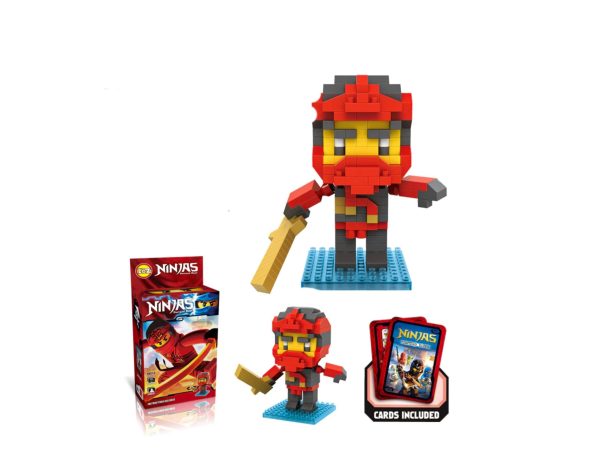 Loz Toys Ninja Mini Blocks Warrior Set"Red Kai Cole Zane - Image 4