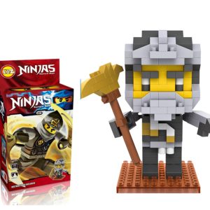 Loz Toys Ninja Mini Blocks Warrior Set"Black Zane Black