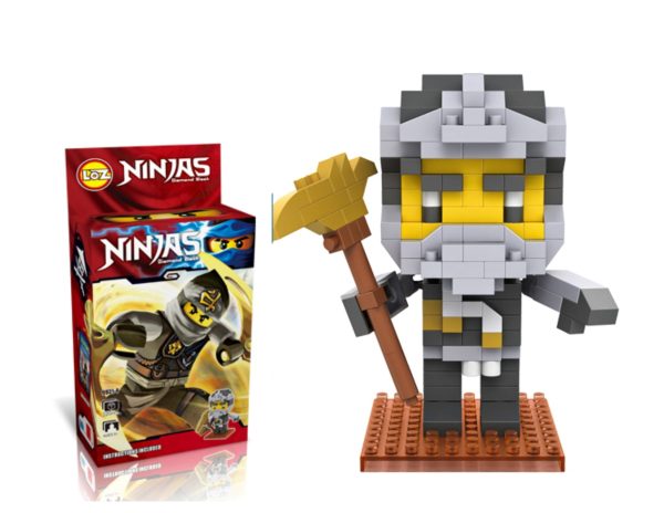 Loz Toys Ninja Mini Blocks Warrior Set"Black Zane Black