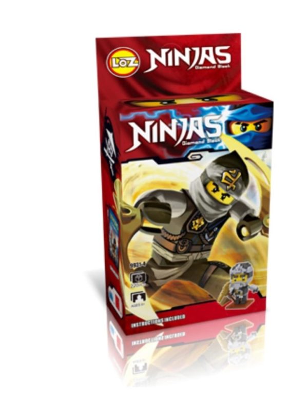 Loz Toys Ninja Mini Blocks Warrior Set"Black Zane Black - Image 5