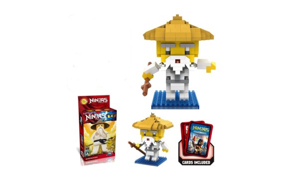 "Loz Toys Wu Master Ninja Mini Blocks – Black & White Warrior Set" - Image 4