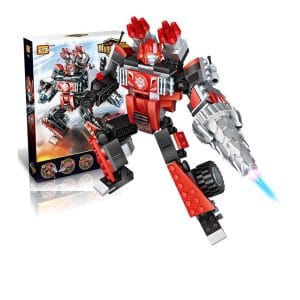 LOZ Mini Blocks Transformation Truck Crane – Build & Transform Robot Toy