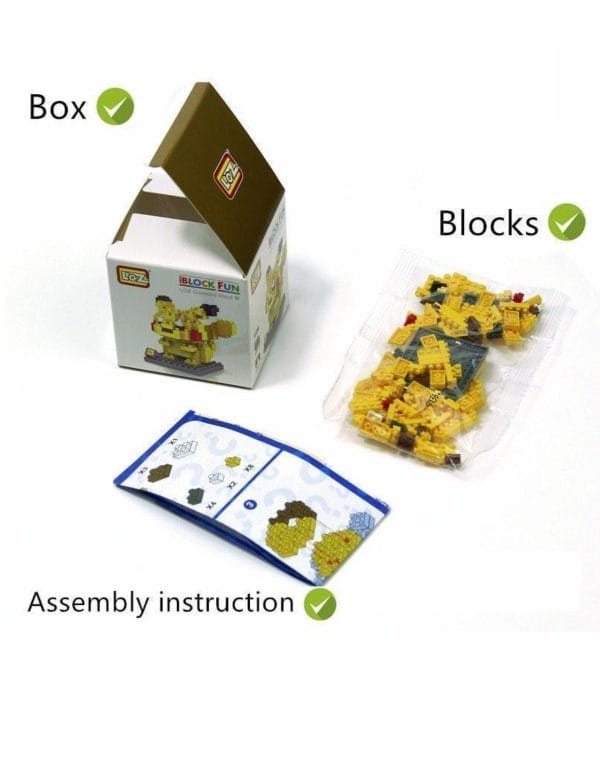Loz Diamond Blocks Pokemon Nano Block 120 Piece Building Sets -Pikachu Ages 8+ - Image 6