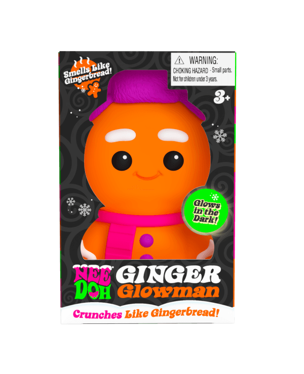 NeeDoh Squishmas Ginger Glowman Squeeze Toy
