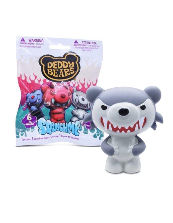 Just Toys Deddy Bears SquishMe  6‑Character Scented Strawberry Squishy Collectible, Includes 1 Random Bear (Glow‑in‑The‑Dark Chase!)
