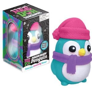 NeeDoh Polar Glow Penguin - Sensory Squeeze Toy - Assorted Colors Glow in The Dark -One per Orden