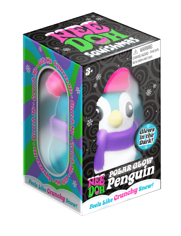 NeeDoh Polar Glow Penguin - Sensory Squeeze Toy - Assorted Colors Glow in The Dark -One per Orden - Image 4