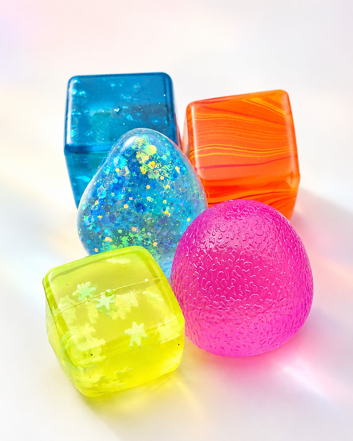 Smartoys Mini Sensory Squishy Toy Set with Storage Bag, Ages 3+, 5-Piece - Image 6