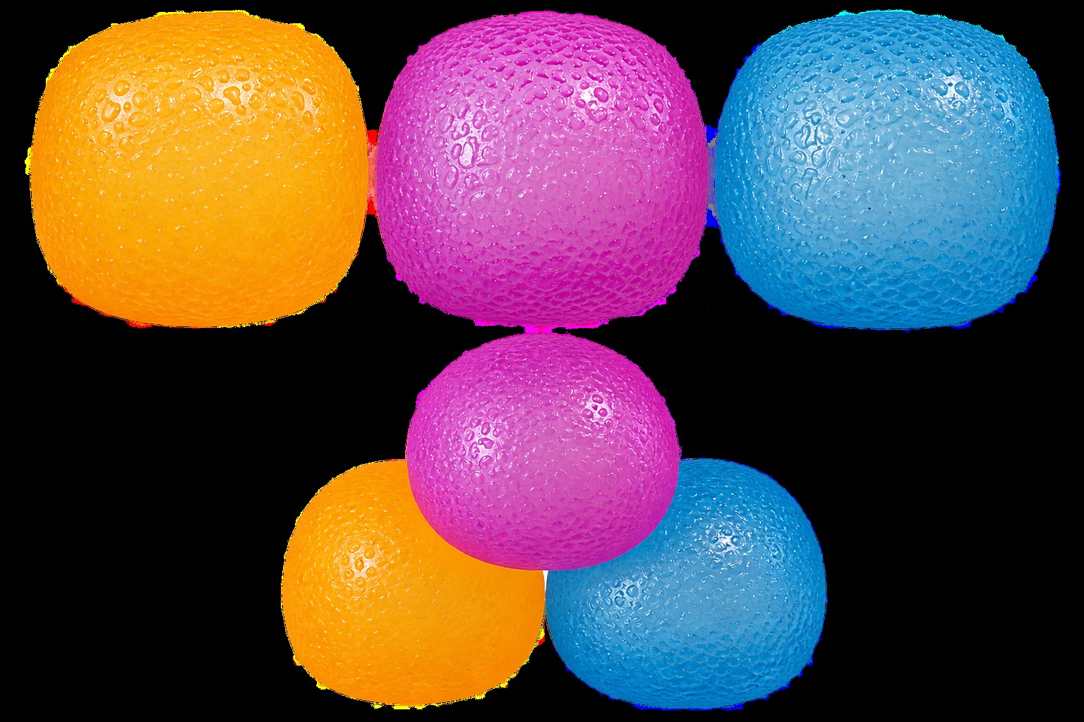 Smartoys Mini Gumdrop Squeeze Toys-3 Pack Sensory Stress Relief Squishy Ball Soft Textured Fidget Toys for Kids Ages 3+ - Image 3